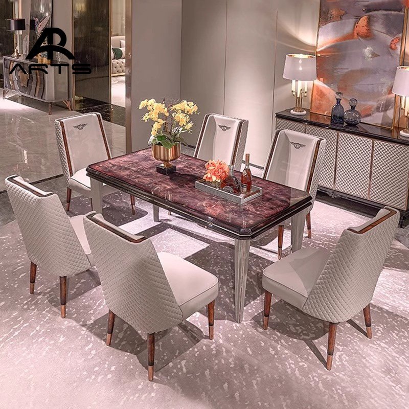 2024 luxury solid wood dining room furniture dining set table and chairs for kitchen use dining room use