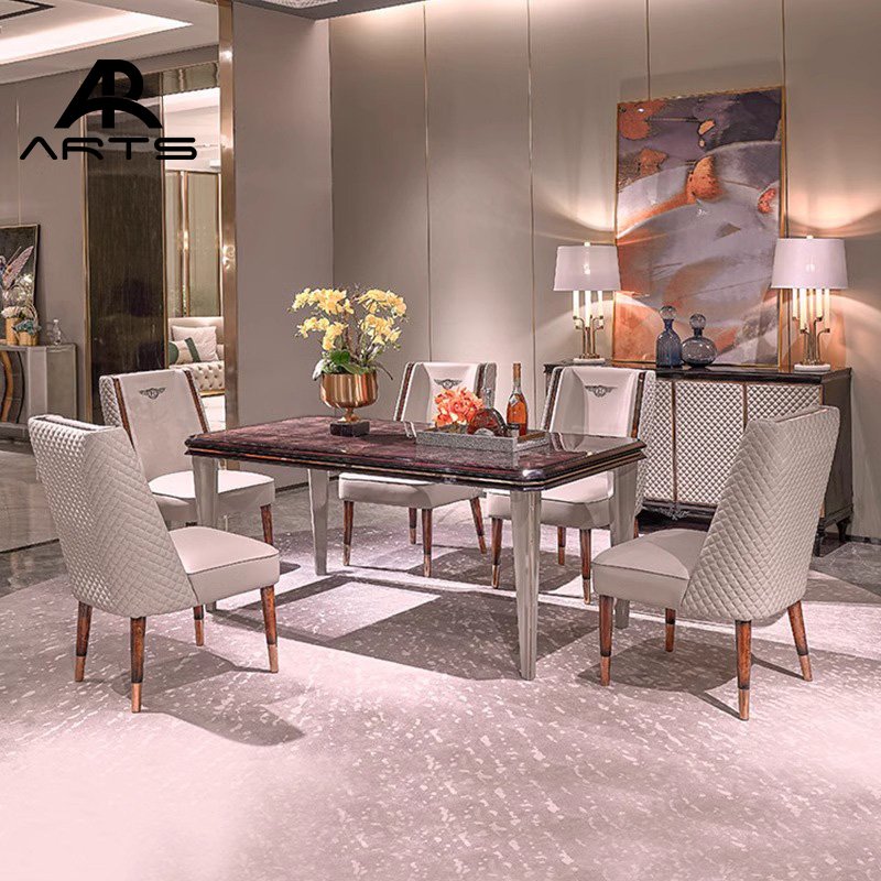 2024 luxury solid wood dining room furniture dining set table and chairs for kitchen use dining room use