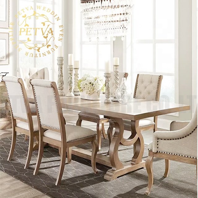 Real teak wood luxury banquet farm wooden tables legs folding for outdoor