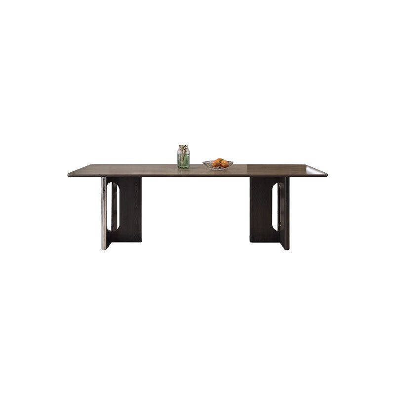 Black minimalist Dining Table Chair Set rectangular kitchen modern Light luxury home furniture