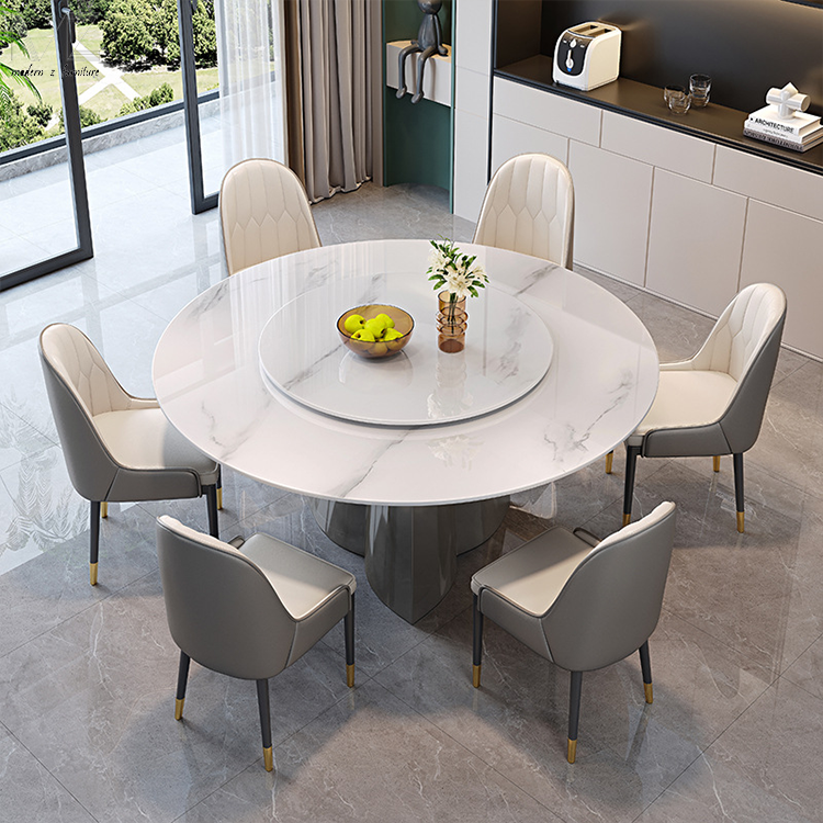 High Quality Luxury Modern Metal Base 4 Seater Kitchen Table Top Small Table Set 6 Seater Marble Dining Table For Home
