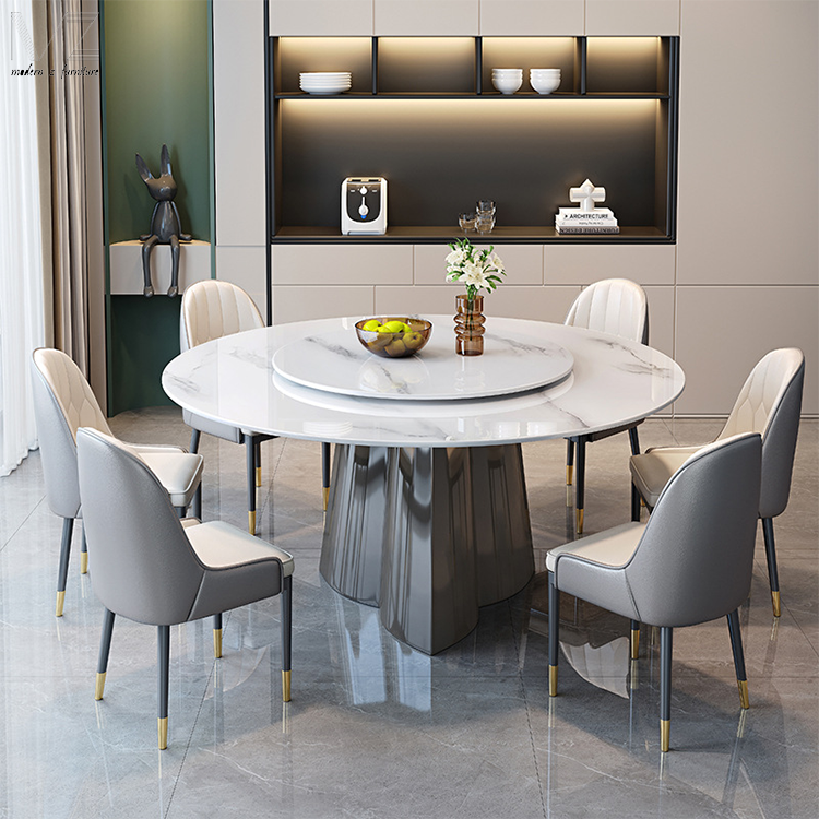 High Quality Luxury Modern Metal Base 4 Seater Kitchen Table Top Small Table Set 6 Seater Marble Dining Table For Home