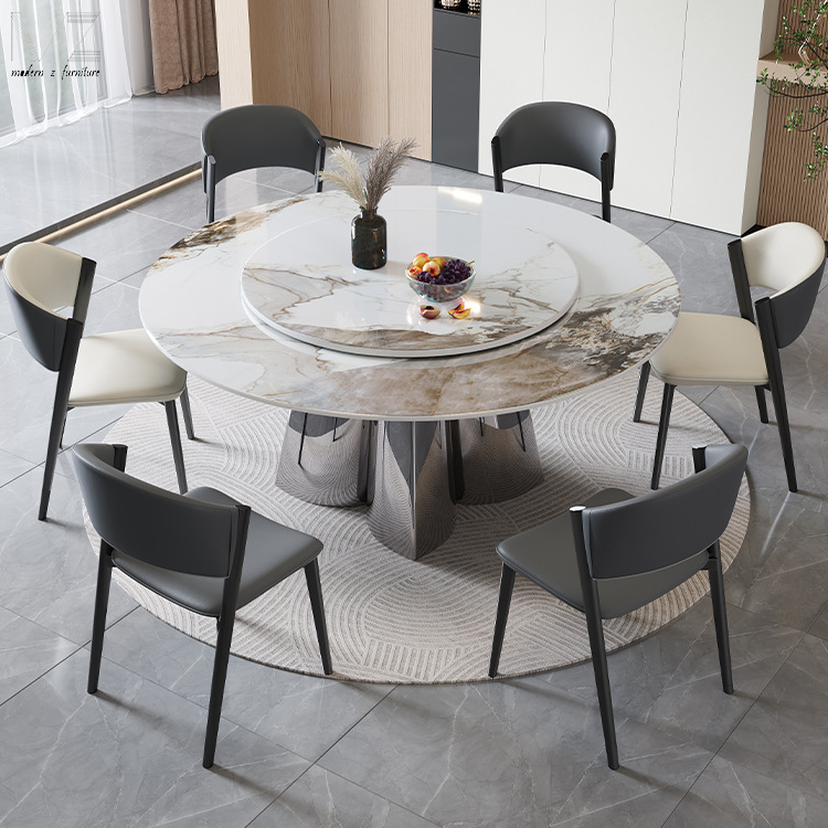 High Quality Luxury Modern Metal Base 4 Seater Kitchen Table Top Small Table Set 6 Seater Marble Dining Table For Home