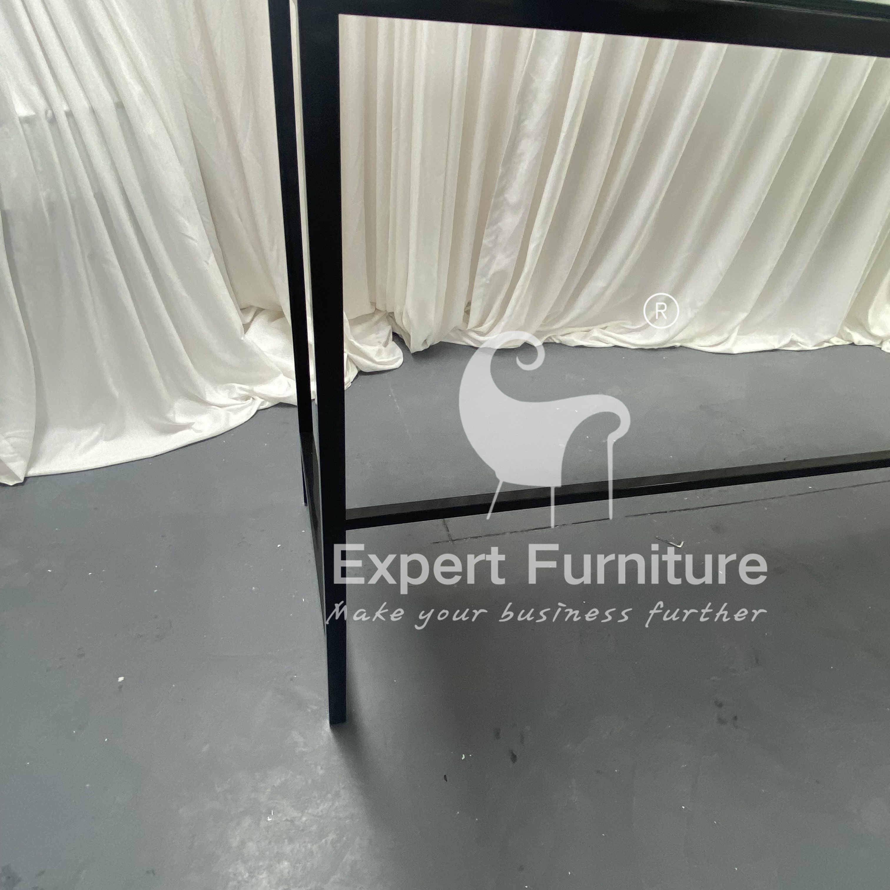 Stainless Steel Frame Pub Dining home tables High Top Long Narrow Rectangular wood Kitchen Bar Table