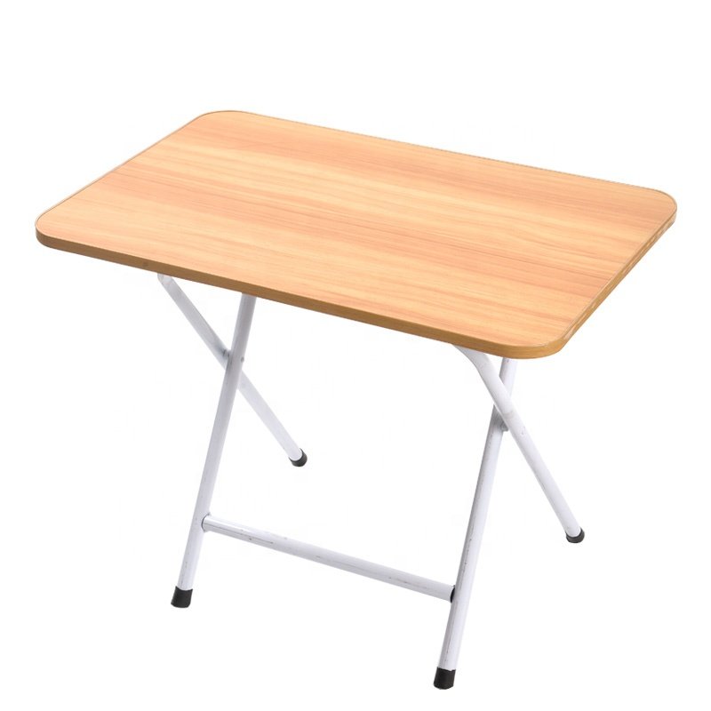Free Installation Eco-Friendly Folding Dining Table With Stable Foldable Steel Legs