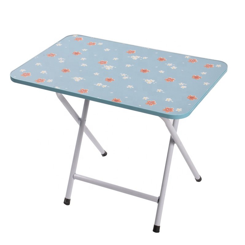 Free Installation Eco-Friendly Folding Dining Table With Stable Foldable Steel Legs