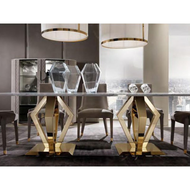 Custom table a manger marble tabletop pattern mesa luxo modern comedor dining room dining table luxury table