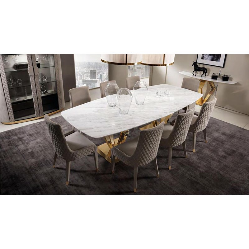 Custom table a manger marble tabletop pattern mesa luxo modern comedor dining room dining table luxury table