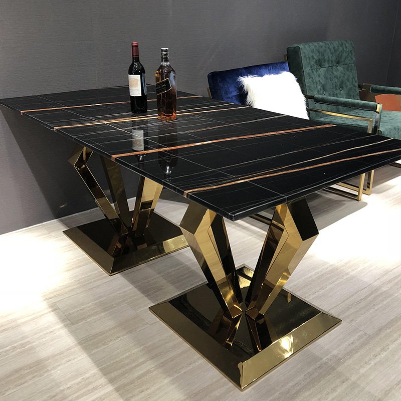 Custom table a manger marble tabletop pattern mesa luxo modern comedor dining room dining table luxury table