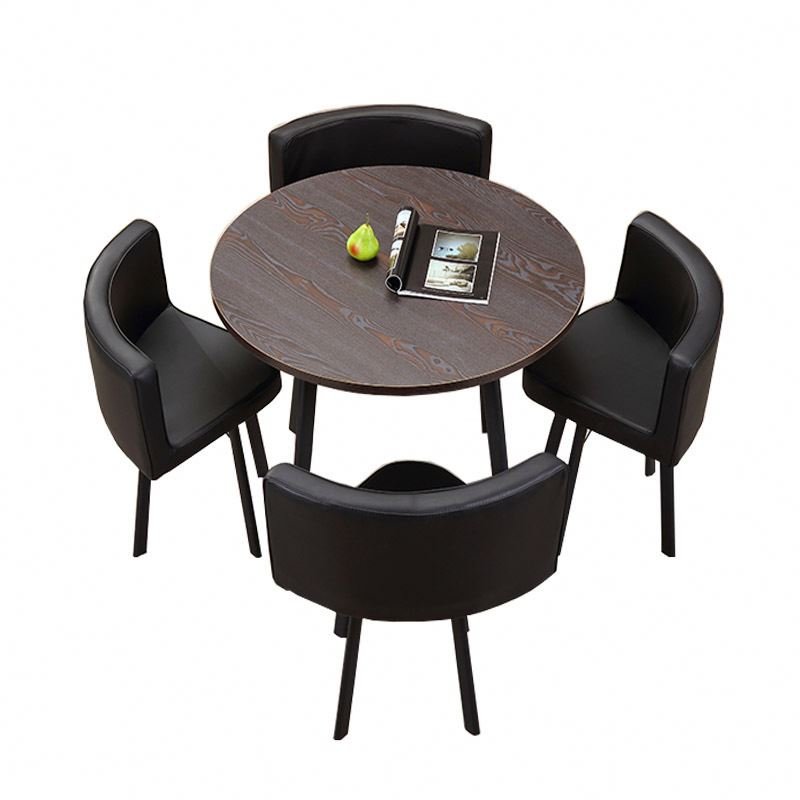 Luxury Modern Dining Room Furniture Set Includes Solid Wood Coffee Table 4 Chairs Home Outdoor Bar Hotel Use Durable Steel