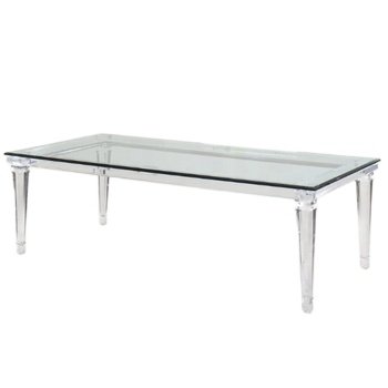 acrylic rectangular long table for wedding