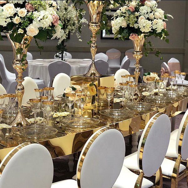 acrylic rectangular long table for wedding