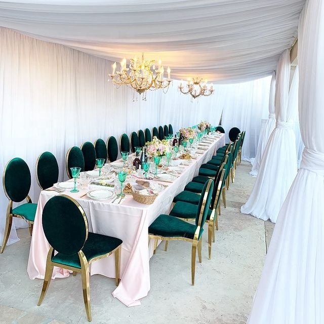 acrylic rectangular long table for wedding