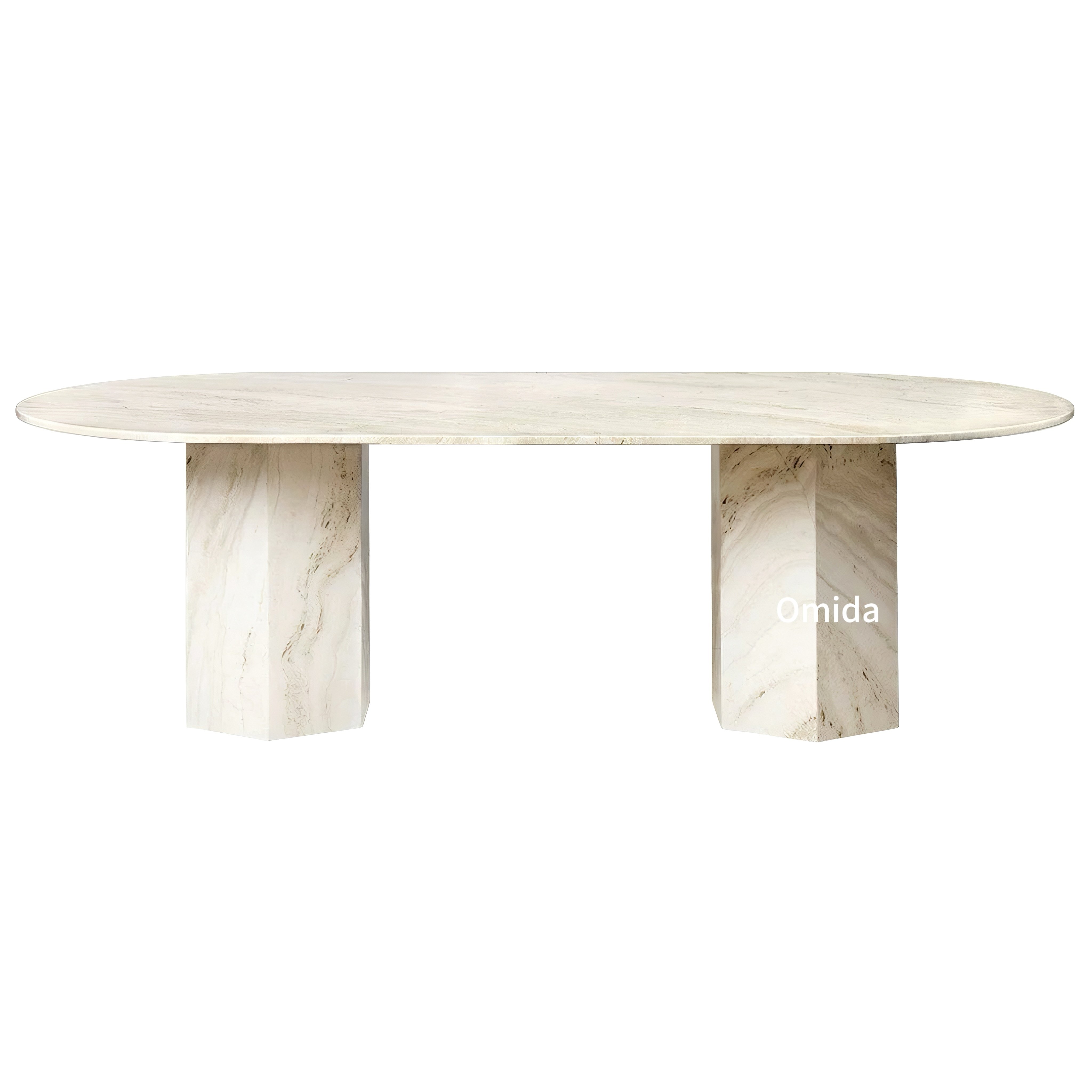 Simple Style Best Selling Home Furniture Natural Travertine Whole Piece Dining Table For Dining Room Villa with Wholesaler Price