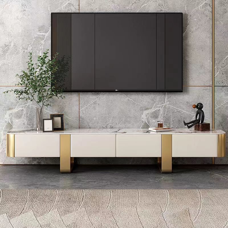 Modern Minimalist Stainless Steel Base Coffee Table Set Sintered Stone Top for Home Villa Hotel Apartment Use-Dining Tables