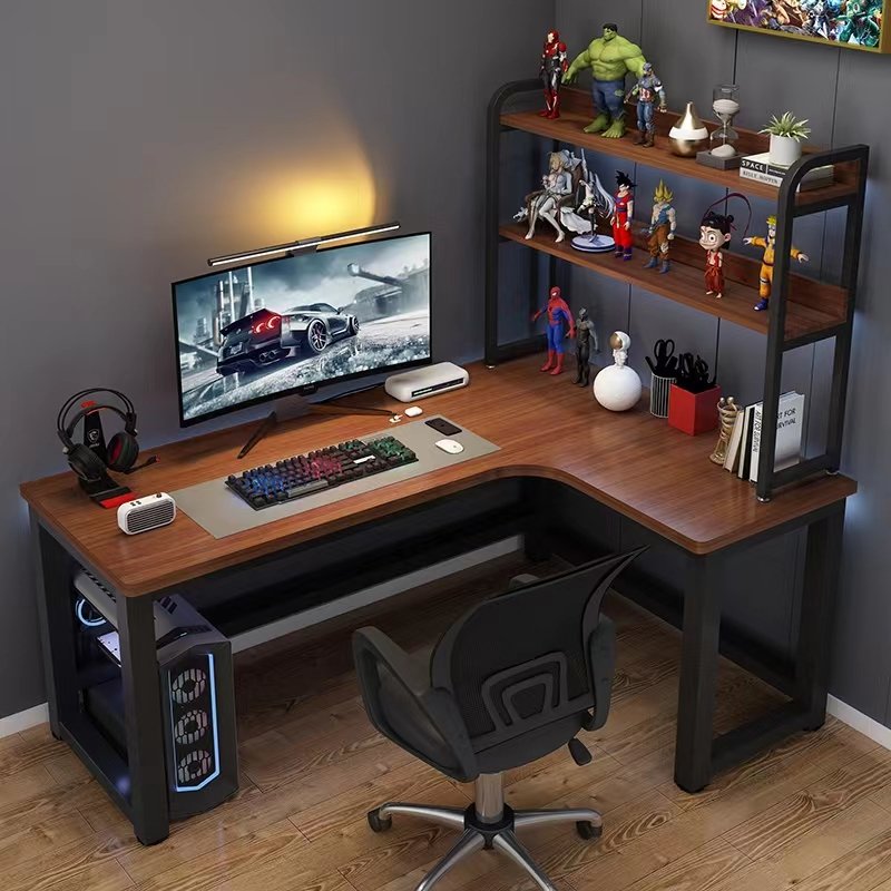 Desktop household L-type computer table e-sports table multifunctional simple office table