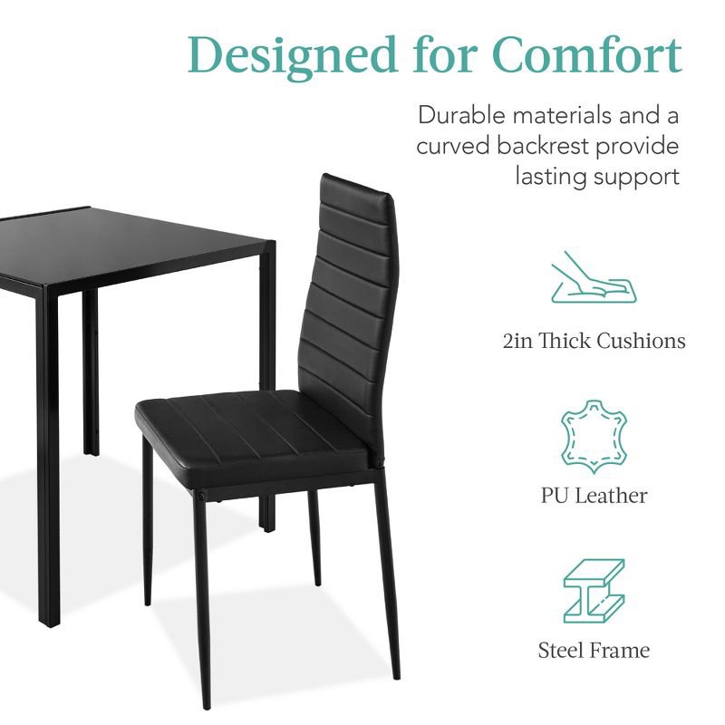 Factory Price Dining Tables Set Leather Chairs Kitchen Furniture Home Furniture Glass Modern Dining Table