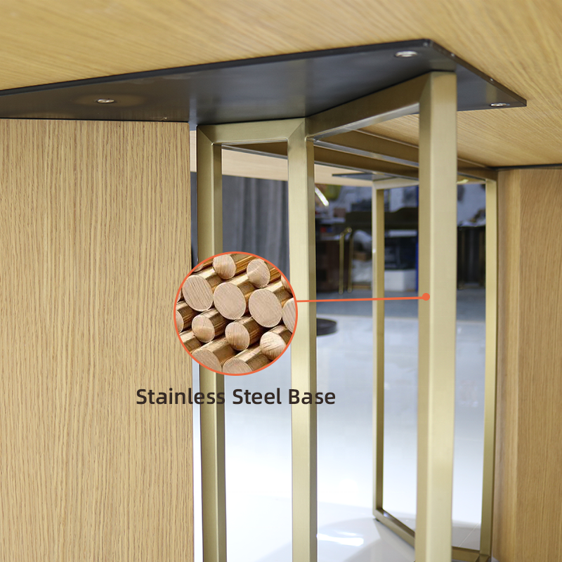 Modern Style Dining Room Furniture High Quality Natural Solid Wood Table Top Dinning Table Metal Base Rectangular Dinning Table