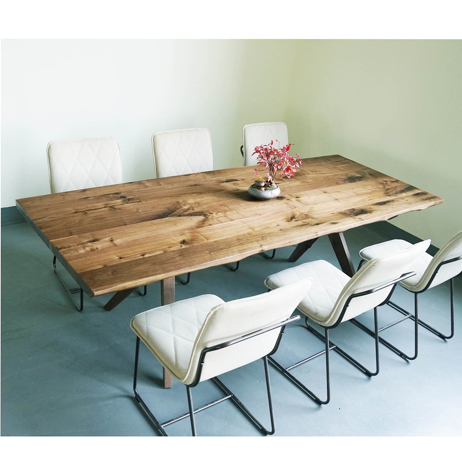 Walnut Dining Table Top Kitchen Bar Office Hotel Live Edge Design Design ZheJiang