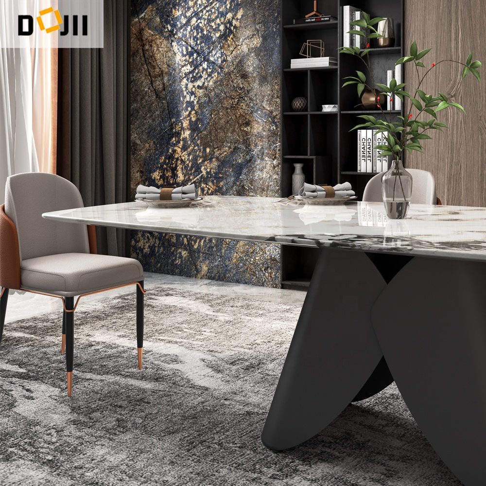 Home Dine Furnitures Living Room 20 Year Experience Rectangular Travertine Stone Table Top Dining Table Desk