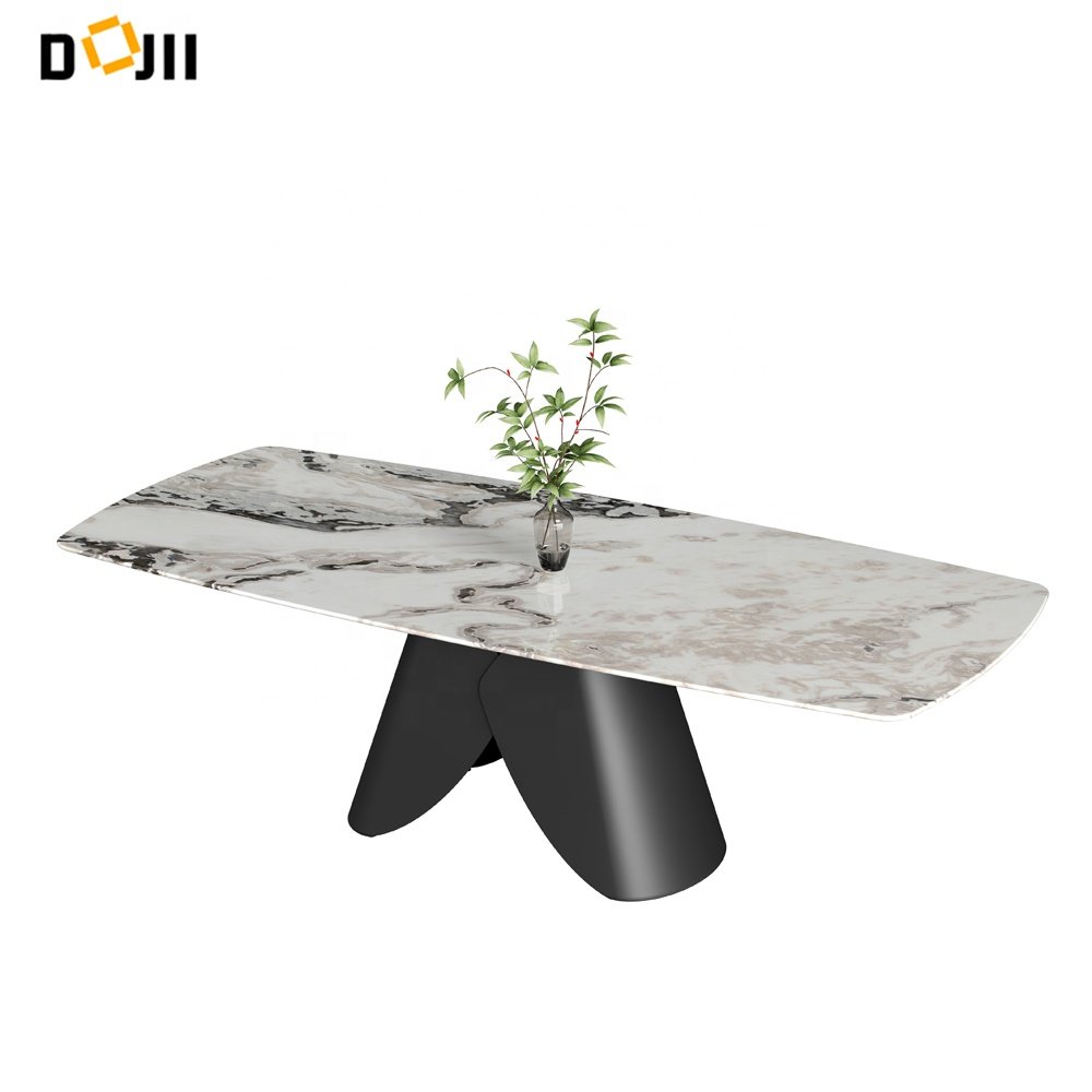 Home Dine Furnitures Living Room 20 Year Experience Rectangular Travertine Stone Table Top Dining Table Desk