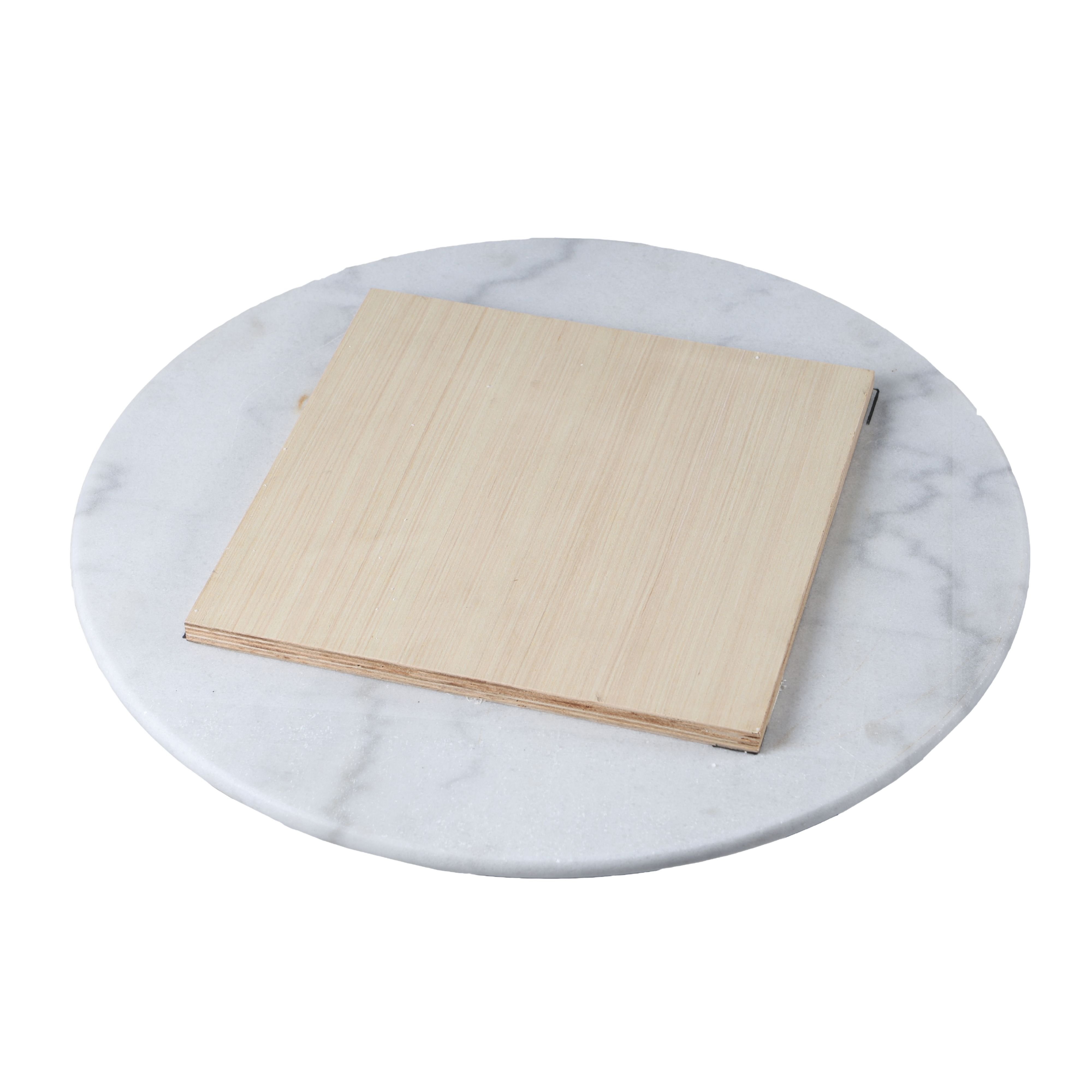 Lifepursue Cost effective 18mm pure GX white Round Marble top with Plywood Substrate for bistro table