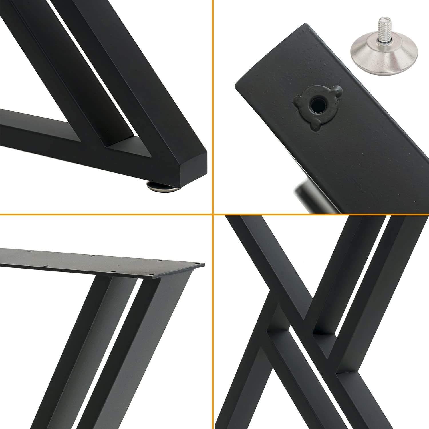 Desk Legs Heavy Duty Black Cast Iron Metal Table Legs for Dining Coffee Furniture Metal Legs for Bench