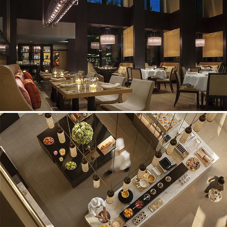 Commercial Factory Supplies 5 Star Luxury Dining Table With Chairs Coffee Shop Furniture Hotel Restaurant Furniture