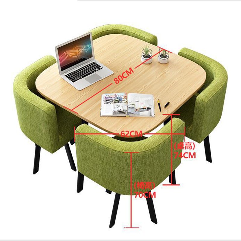 Hanyee Luxury Modern Square Dining Table Set 4 Chairs MDF Leisure Coffee Tables for Home Kitchen Use for Hotels