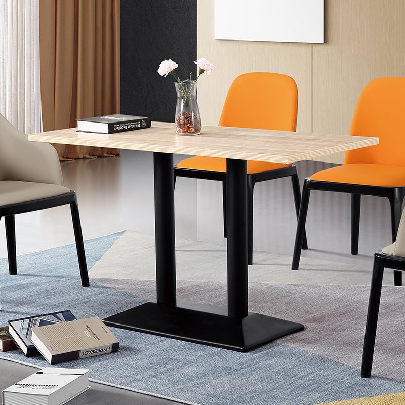 TOP Commercial dining Furniture Rectangle Square Round Plywood Table Top with Metal Leg For Restaurant
