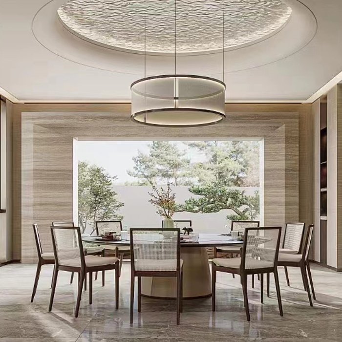 Hotel dining room furniture marble table and chair sets luxury hotel round 8 seater dining table