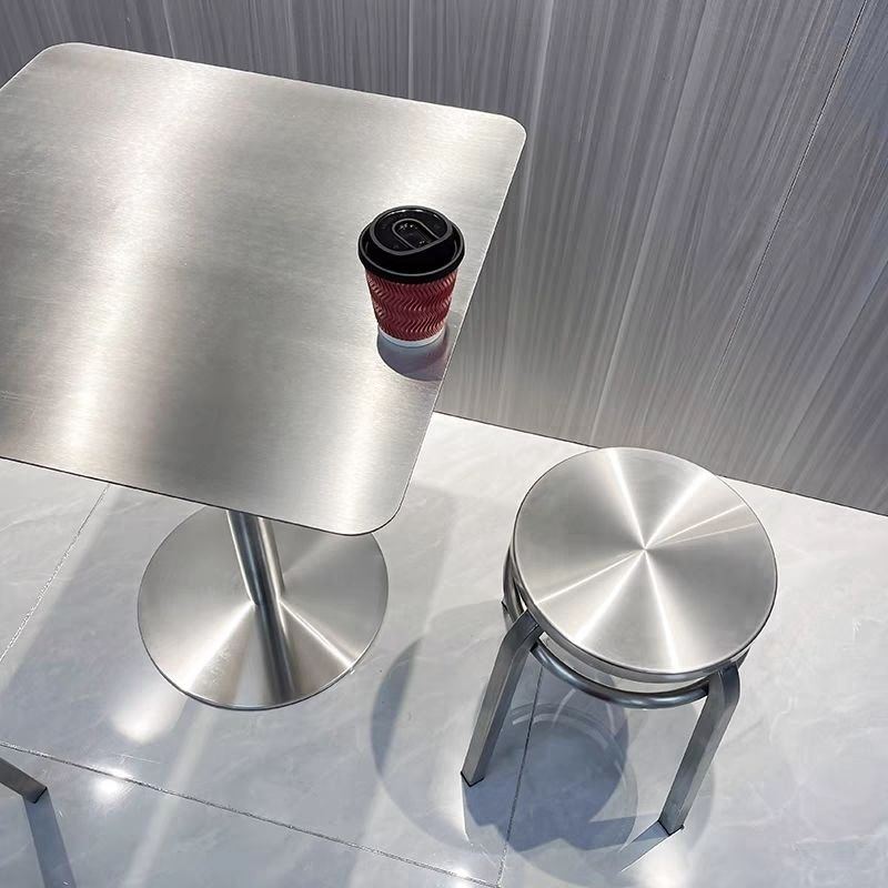 High Quality Cheap Lightweight Structure For Outdoor Dining Stylish Design Practical Use Small Square Table Stainless Steel