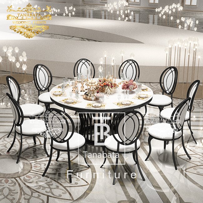 Home furniture dining tables and chairs set for living room