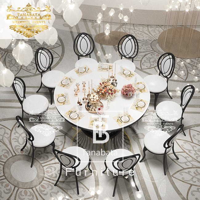 Home furniture dining tables and chairs set for living room