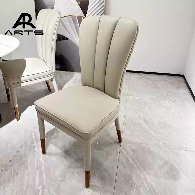 Italian light luxury natural marble round dining set white round table luxury stone 6 8 seats for dining room furniture