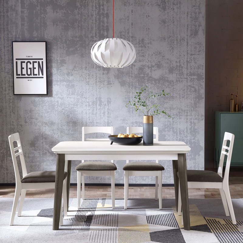 Dining Table Set Pool Glass Modern 4 6 Seater Home Hotel Outdoor Dining Room Furniture Wooden Solid Wood