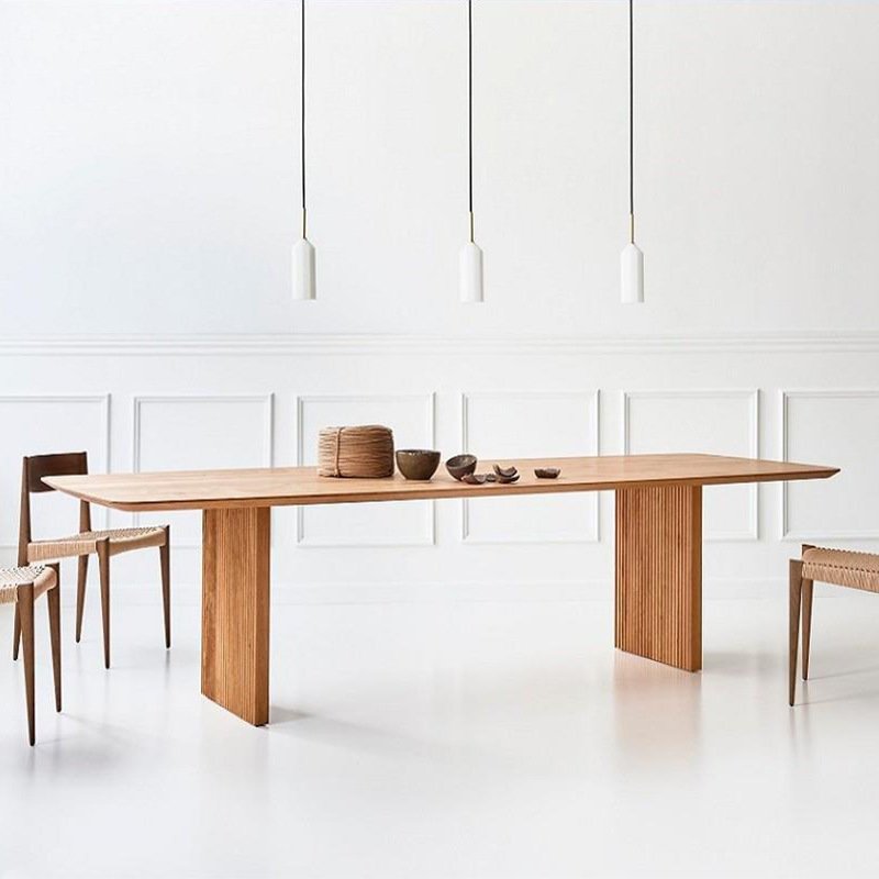 modern luxury customize size high quality walnut wood dining table for dining room restaurant