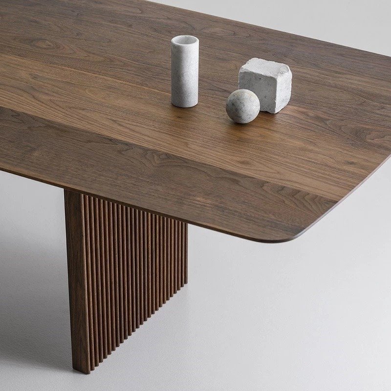 modern luxury customize size high quality walnut wood dining table for dining room restaurant
