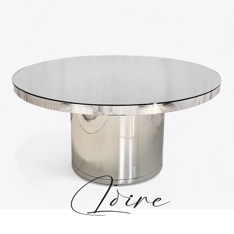 wholesale gold stainless steel dining table hotel restaurant banquet round white top table