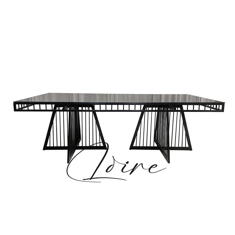 Modern Luxury Glass Stainless Steel Banquet Tables for Weddings and Parties for Dining Rooms Outdoor Spaces Halls