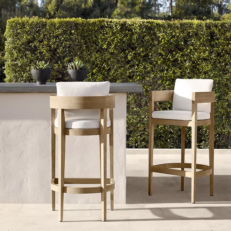 Direct Sales Luxury Garden Terrace Dining Furniture Set Durable Portable Lightweight Solid Wood Outdoor Table And Chair