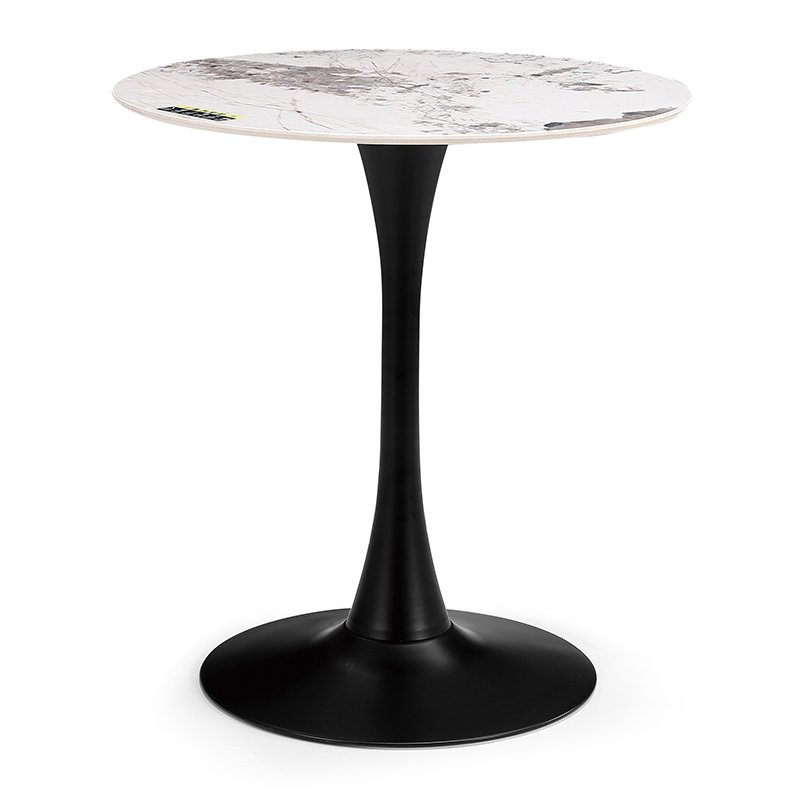cheap Nordic Design Luxury Simple Style Home Furniture Steel White Round Marble Dining Table For Restaurant