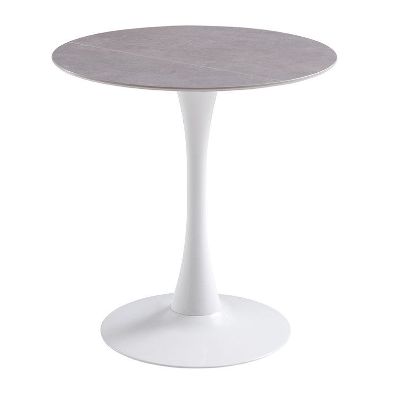 cheap Nordic Design Luxury Simple Style Home Furniture Steel White Round Marble Dining Table For Restaurant