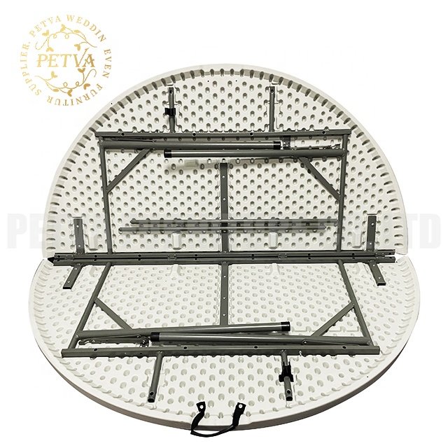 Round banquet tables wholesale folding dining plastic folding table for hotel used