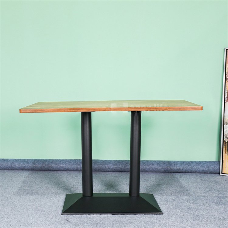 Hot Selling Solid Wood Iron Base Square Table Restaurant DT121