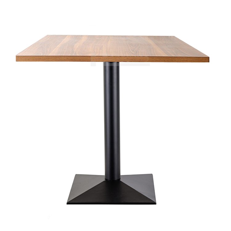 Hot Selling Solid Wood Iron Base Square Table Restaurant DT121