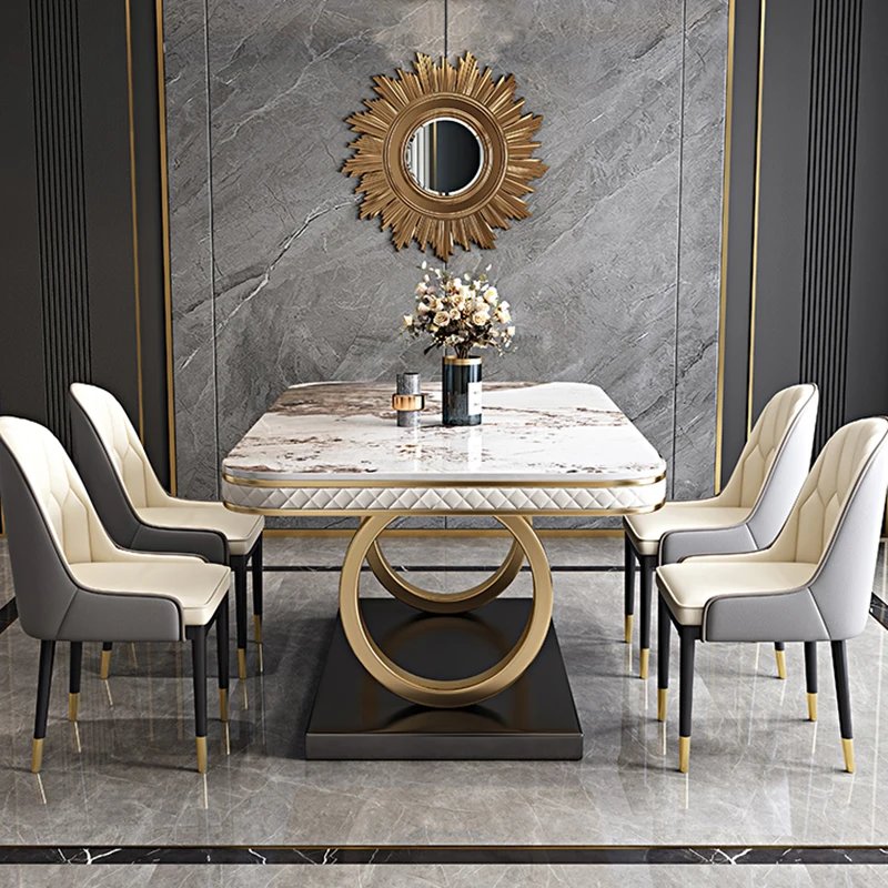 Side Center Dining Tables Console Desk Modern Hallway Dining Tables Study Balcony Marble Mesa Plegable Comedor Home Furniture