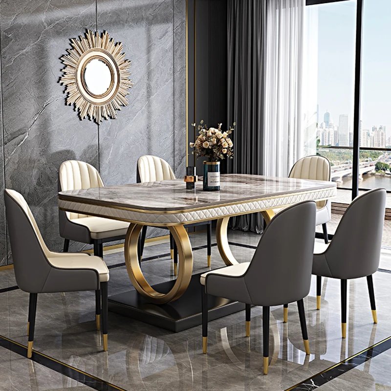 Side Center Dining Tables Console Desk Modern Hallway Dining Tables Study Balcony Marble Mesa Plegable Comedor Home Furniture