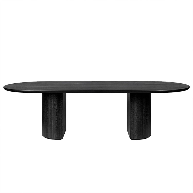 Contempo high quality modern oak long natural wooden legs solid modern wood dining table