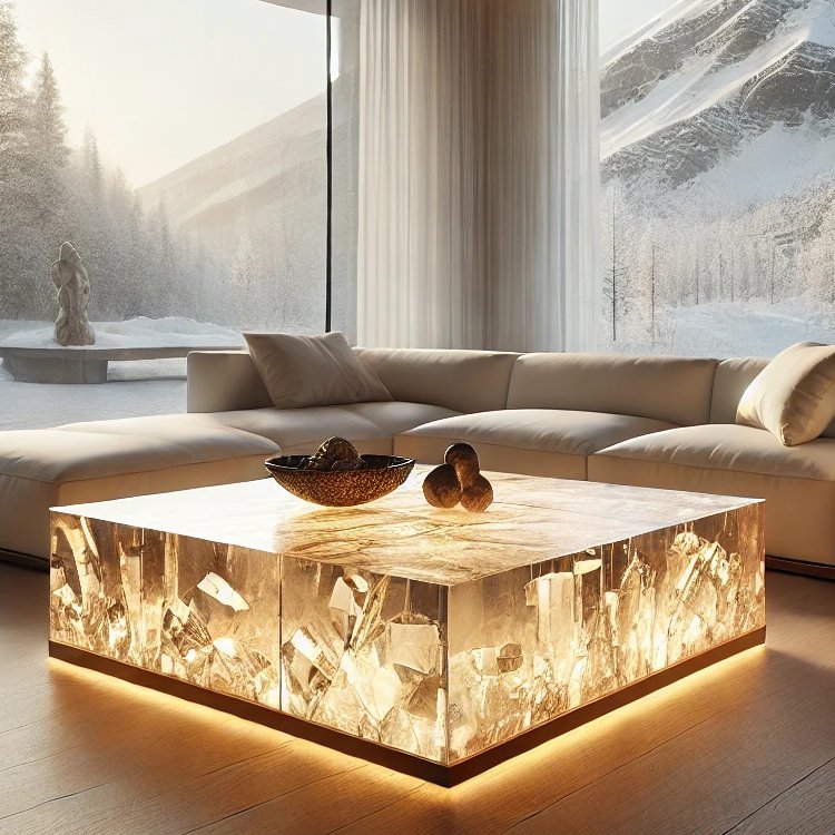 Eritrean Coffee Table Factory Custom Ertra Style Modern Simple Concrete Marble Granite Dining Table Furniture for Home Hotel